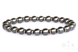 Bracelet “Hematite balls with spacers”