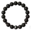 Bracelet “Matte onyx with a ball”