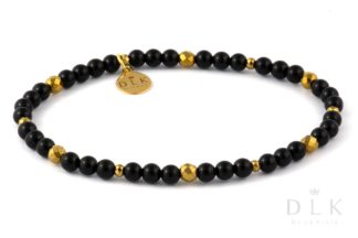 Bracelet “Onyx with golden hematite”