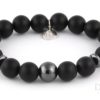 Bracelet “Matte onyx with a ball”