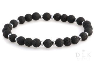 Bracelet “Lava with hematite No. 2”