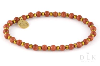 Bracelet “Sand of the desert with golden hematite”