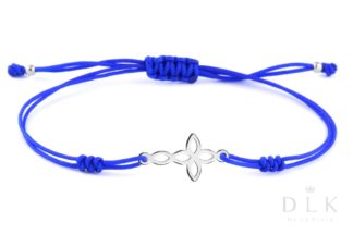 Bracelet “Blue string with a cross”
