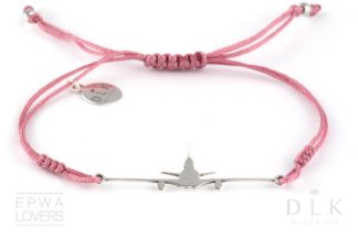 Bracelet “Pink string with silver MD-11”