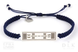 A string bracelet “Dark blue macrame with EPWA runways”
