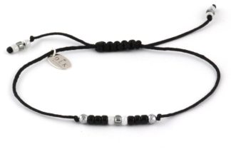 Bracelet “Black beads with hematite on a string”
