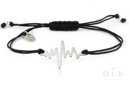 Bracelet “Black string with a silver line of life”