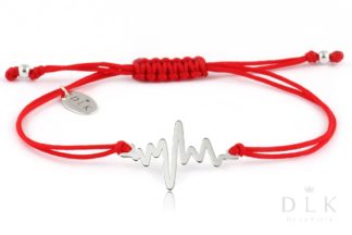 Bracelet “Red string with a silver line of life”