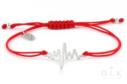 Bracelet “Red string with a silver line of life”