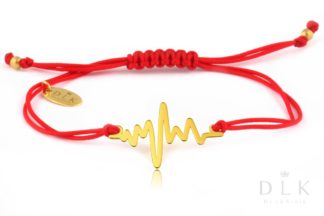 Bracelet “Red string with golden line of life”