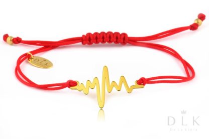 Bracelet “Red string with golden line of life”