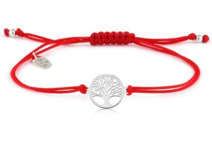 Bracelet “Red string with silver Tree of Life”