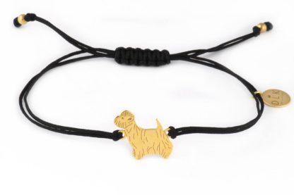 Bracelet with west golden on a black string