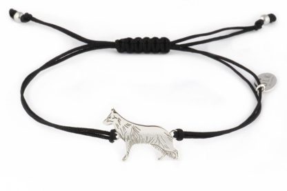 Bracelet with German shepherd on a black string