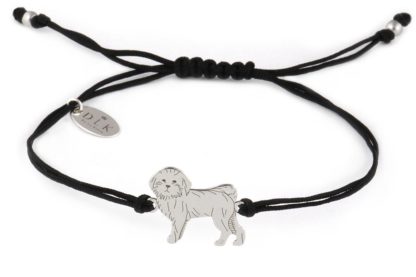 Bracelet with maltese silver on a black string